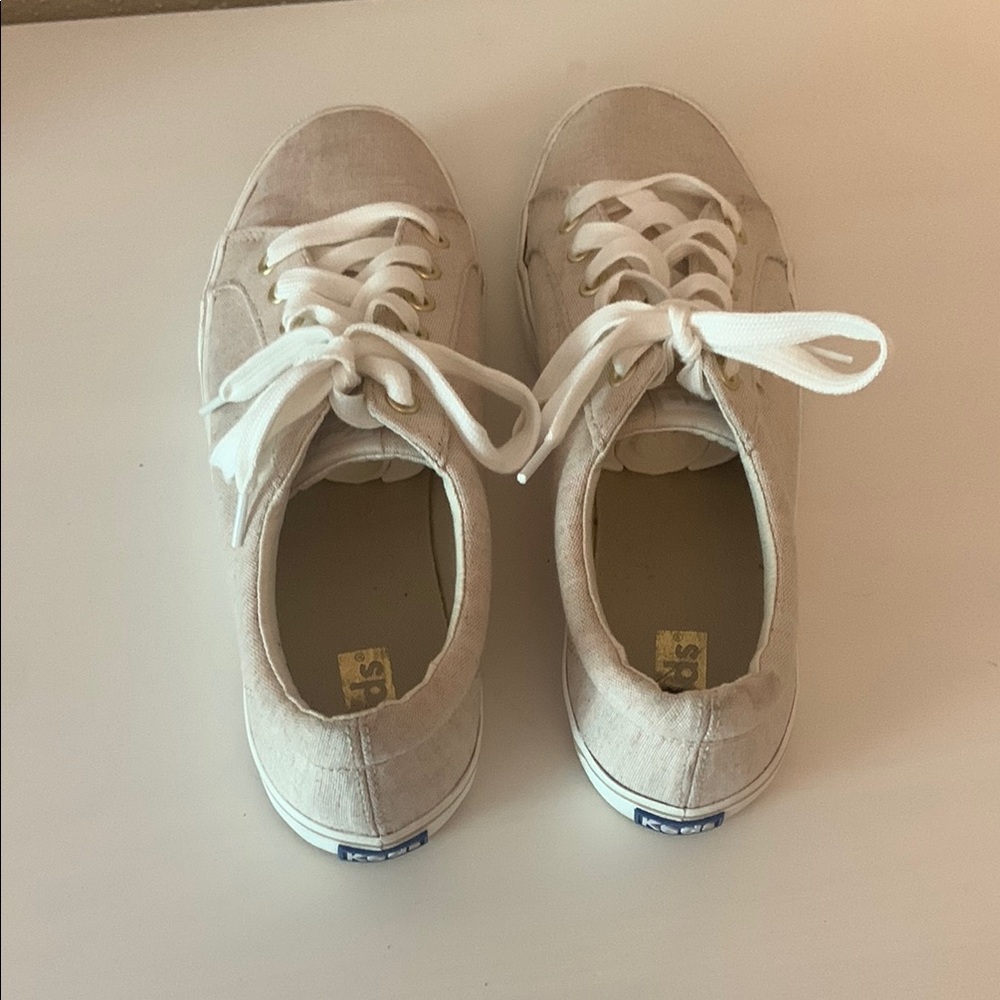 Keds Light Tan Canvas Shoes with White Laces